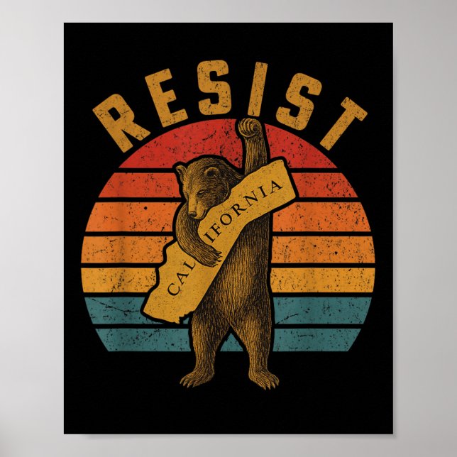 Resist California Bear  Poster (Framsidan)