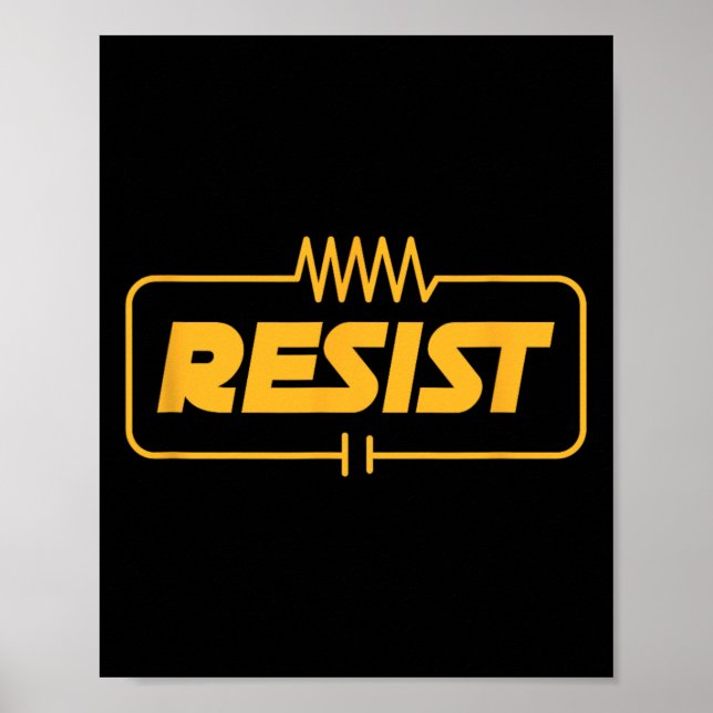 Resist Electrician Electronic Ingenjör Electrician Poster (Framsidan)