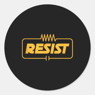 Resist Electrician Electronic Ingenjör Electrician Runt Klistermärke