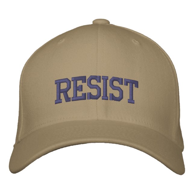Resist Embroidered Hat, Basic Flexfit Wool Cap Broderad Keps (Framsida)