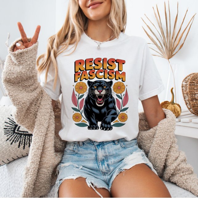 RESIST Fascism Panther Anti-Trump Anti-Fascist  T Shirt (Skapare uppladdad)