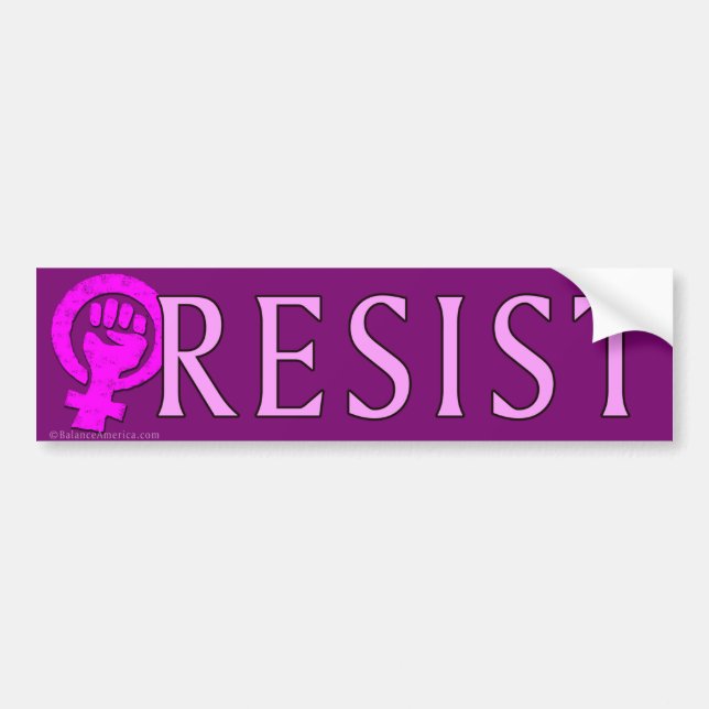 Resist - fem gånger så stor fästpunkt bildekal (Framsidan)