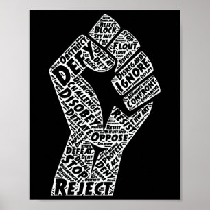 #resist Fist Anti Trump Impump Trump Poster