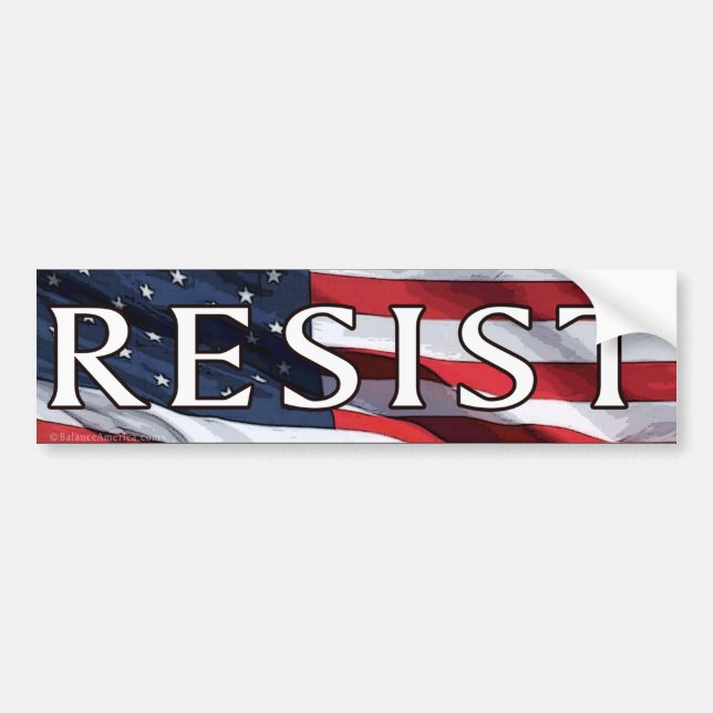 Resist - Flag Bumper Sticker Bildekal (Framsidan)
