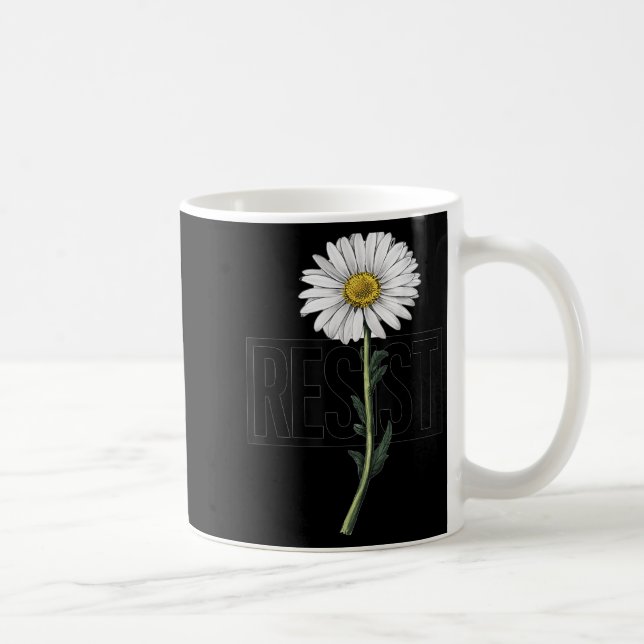 Resist Floral Anti Trump Litical Resistance Daisy  Kaffemugg (Höger)