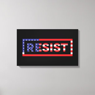 RESIST Förenade Stater Flagga Canvastryck