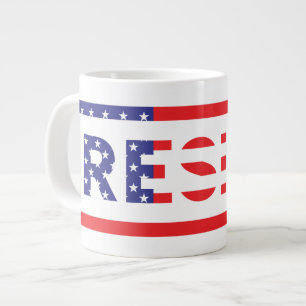RESIST Förenade Stater Flagga Jumbo Mugg