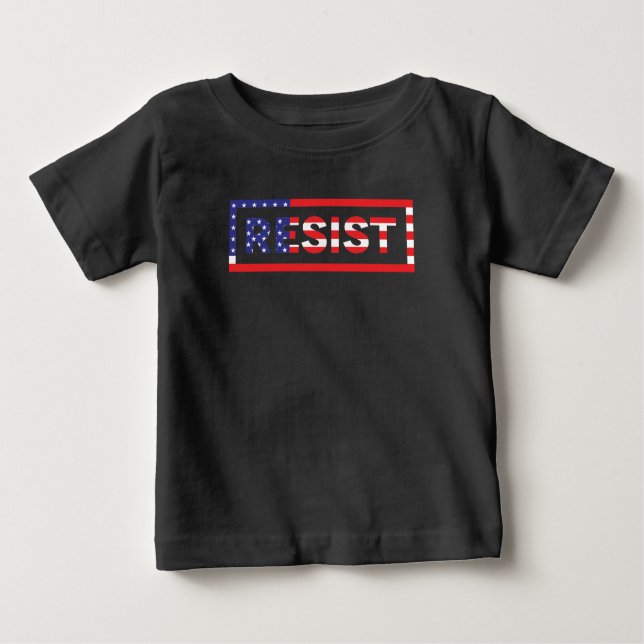 RESIST| Förenade Stater Flagga T Shirt (Framsida)