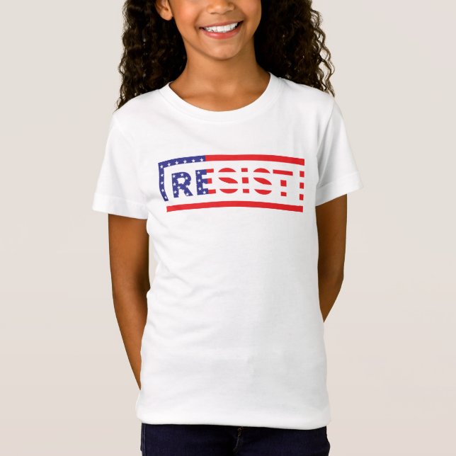 RESIST| Förenade Stater Flagga T Shirt (Framsida)