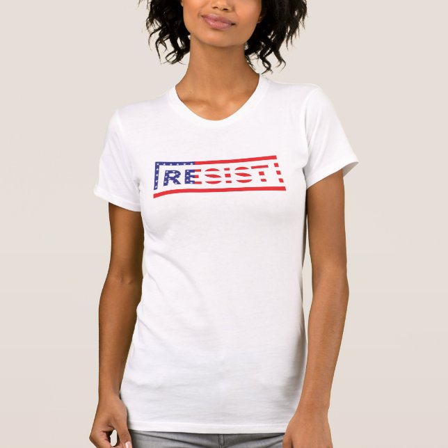 RESIST| Förenade Stater Flagga T Shirt (Framsida)