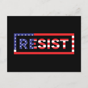 RESIST Förenade Stater Flagga Vykort