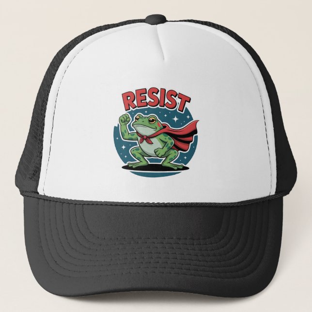 Resist Frog Portland Frog Protest for Men Women Keps (Framsida)