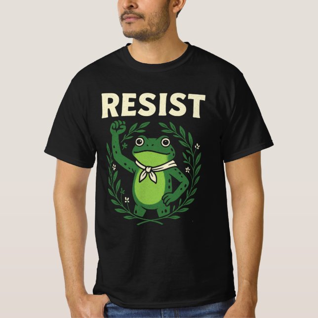 Resist Frog Portland Frog Protest for Men Women  T Shirt (Framsida)