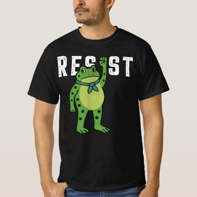 Resist Frog Portland Frog Protest for Men Women T Shirt (Framsida)
