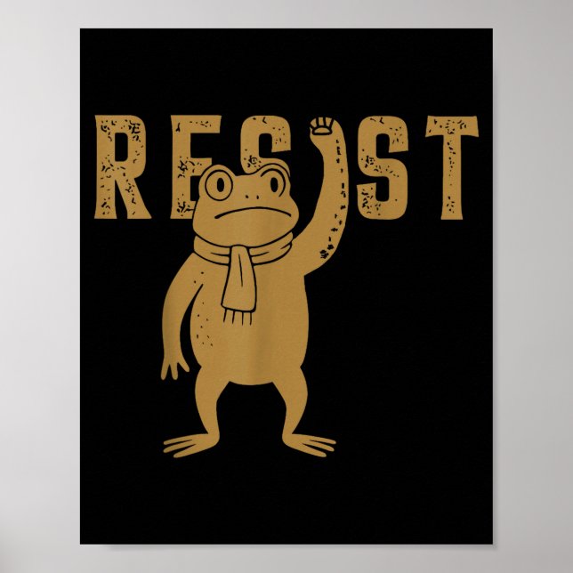 Resist Frog Rtland Frog Protest For Men Women  Poster (Framsidan)