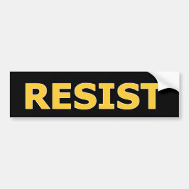RESIST - Gult på svart Bildekal