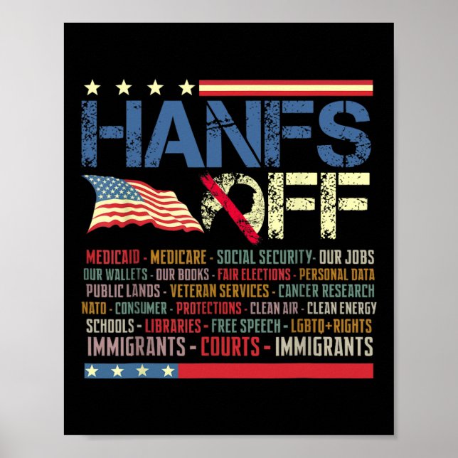 Resist Hands Off Protest Social Security And Medic Poster (Framsidan)