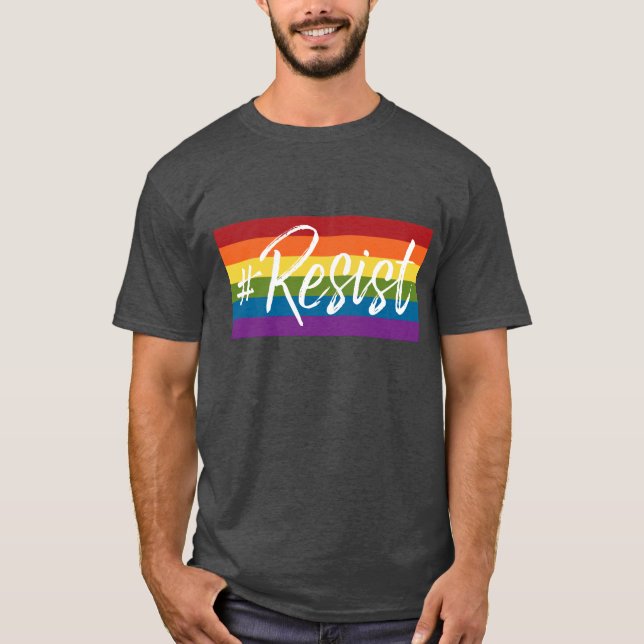 #Resist - Kärlek Trumps Hate - Anti Donald Trump T-shirt (Framsida)