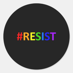 #resist Lgbtq Rainbow Anti-trump Resistent Runt Klistermärke