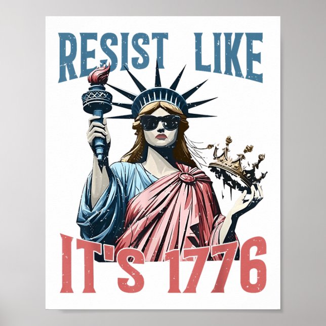 Resist Like Its 1776 No Kings Liberty Statue 4th O Poster (Framsidan)