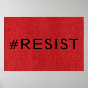 #Resist på den röda affischen för Poster