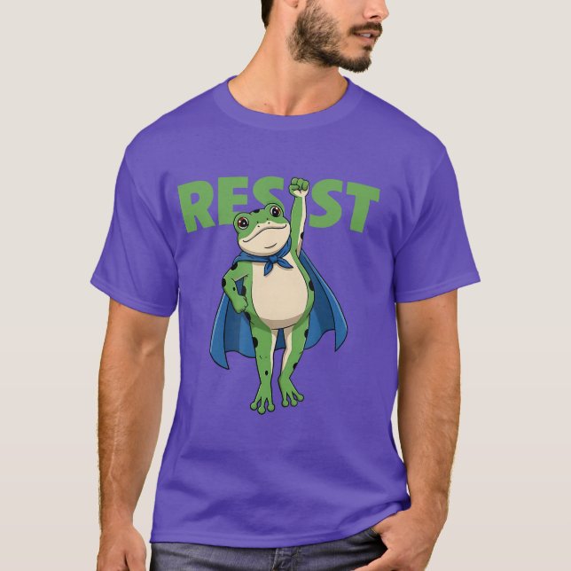 Resist Portland 2025 Frog Empower Justice Equality T Shirt (Framsida)