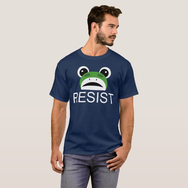Resist Portland Frog T Shirt (Hel framsida)