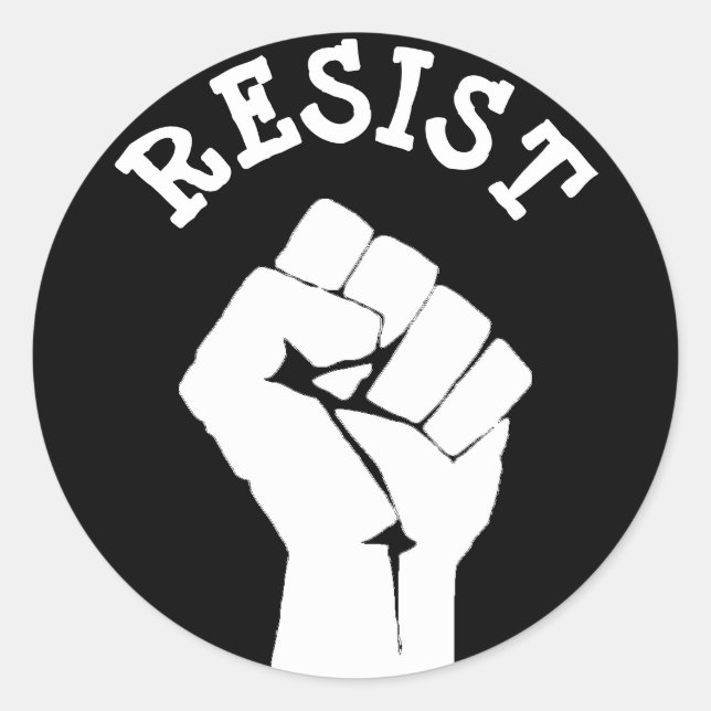 Resist Proprovör Fist Anti-Trump-politiskt märke (Framsida)