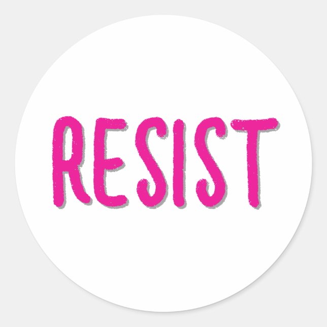 Resist Resistance Pink Runt Klistermärke (Framsida)