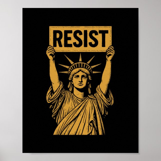 Resist Statue Of Liberty Rebel Protest Against Hig Poster (Framsidan)