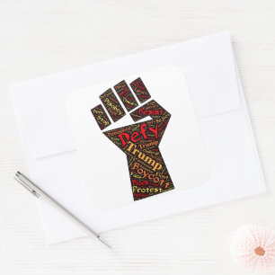Resist Sticker Fyrkantigt Klistermärke