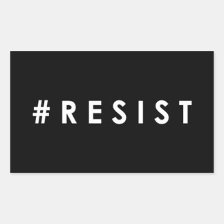 Resist Stickers Rektangulärt Klistermärke
