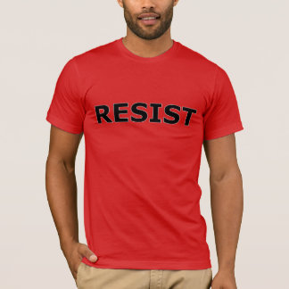 RESIST - Svart på röd T-shirt
