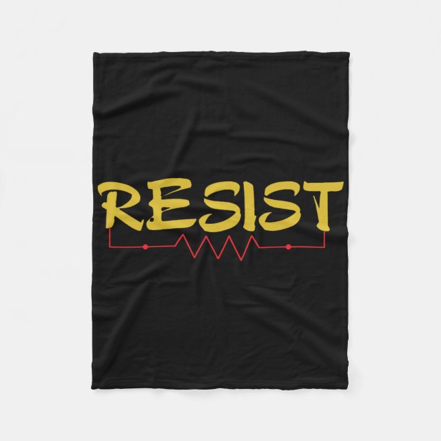 Resist T Shirt - Funny Electrical Ingenjör Gift I Fleecefilt (Framsidan)