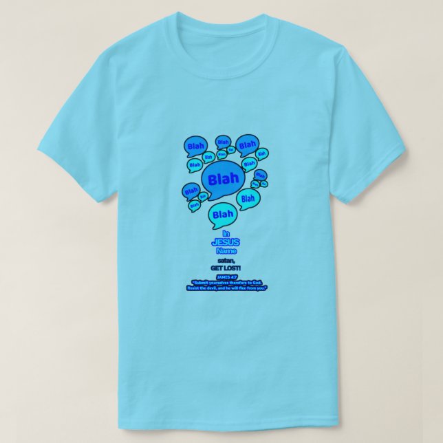 Resist the devil - Blue Logo - T Shirt (Design framsida)