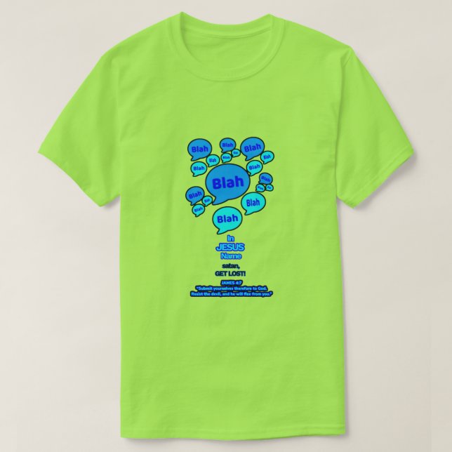 Resist the devil - Blue Logo - T Shirt (Design framsida)