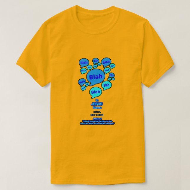 Resist the devil - Blue Logo - T Shirt (Design framsida)