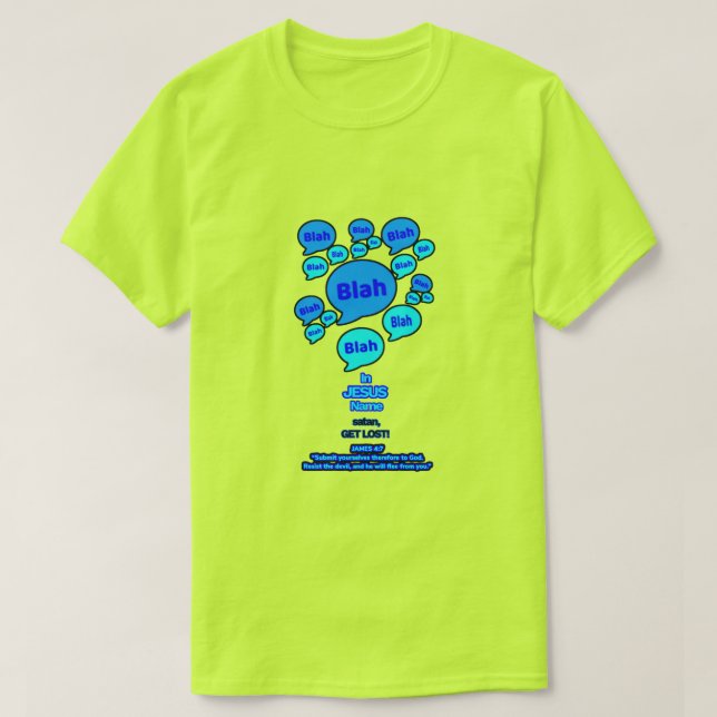 Resist the devil - Blue Logo - T Shirt (Design framsida)