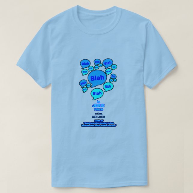 Resist the devil - Blue Logo - T Shirt (Design framsida)