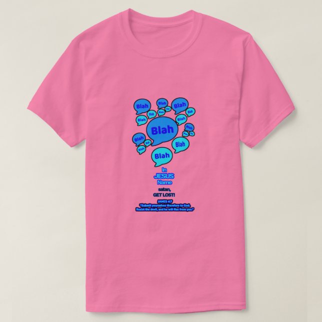 Resist the devil - Blue Logo - T Shirt (Design framsida)