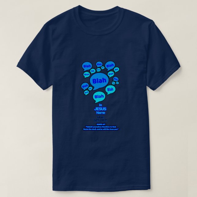 Resist the devil - Blue Logo - T Shirt (Design framsida)