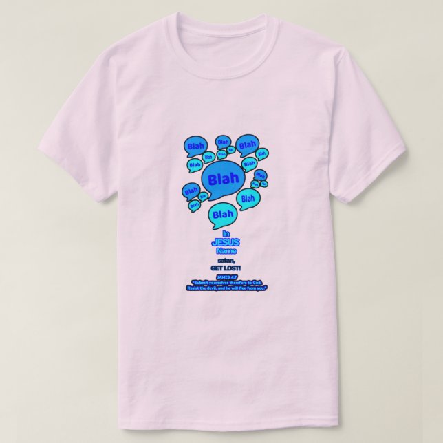 Resist the devil - Blue Logo - T Shirt (Design framsida)