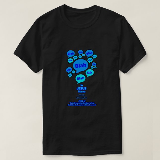 Resist the devil - Blue Logo - T Shirt (Design framsida)