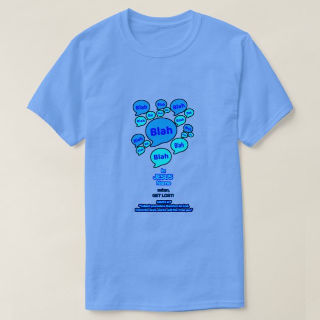 Resist the devil - Blue Logo - T Shirt (Design framsida)