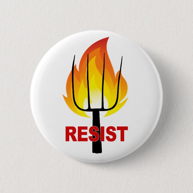 Resist Torch och Pitchfork Knapp (Framsida)