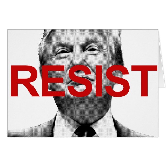 Resist Trump Hälsningskort (Framsidan Horizontal)
