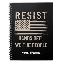 Resist Trump Protest Shirt Anti-Political Tshirt Anteckningsbok