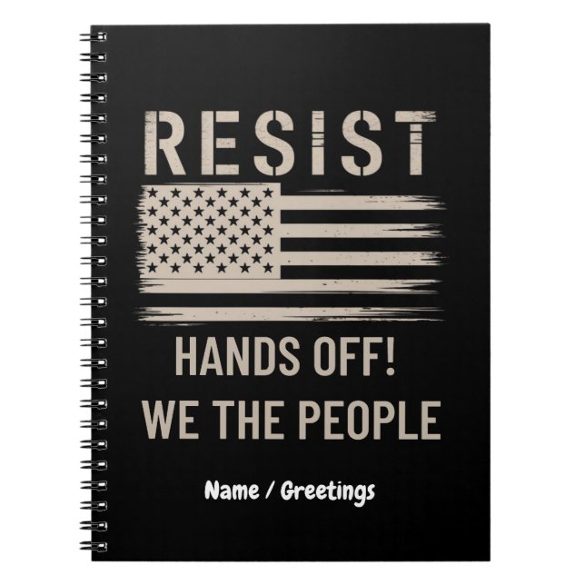 Resist Trump Protest Shirt Anti-Political Tshirt Anteckningsbok (Framsidan)