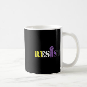 Resist,upphöjt primärimmunisering Lgbtq icke-binär Kaffemugg