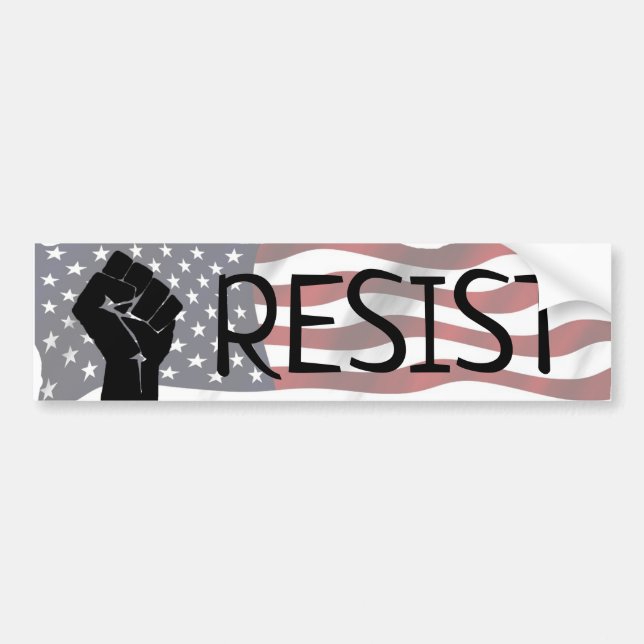 RESIST US Flagga Anti Trump Bumper-fästdon Bildekal (Framsidan)